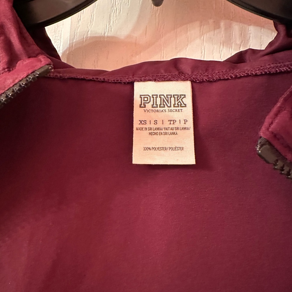Maroon PINK windbreaker